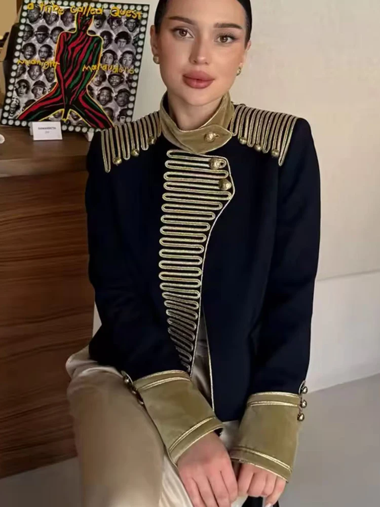 TFMLN Women Patchwork Contrast Coat Fashion Full Sleeve Stand Collar Vintage Jacket Female Spring Autumn High Street Outwear
TFMLN Women Patchwork Contrast Coat Fashion Full Sleeve Stand Collar Vintage Jacket Female Spring Autumn High Street Outwear