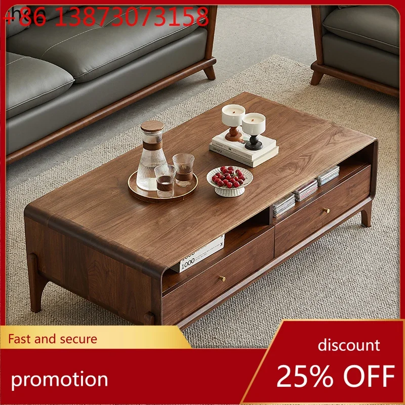 CZ solid wood coffee table Nordic simple home coffee table living room with drawers
CZ solid wood coffee table Nordic simple home coffee table living room with drawers