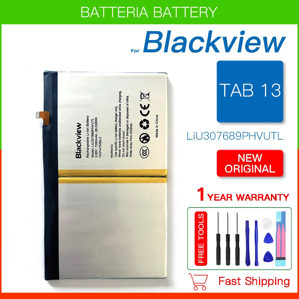 New Original LiU307689PHVUTL Battery 7280mAh For Blackview Tab 13 Mobile Phone Bateria High Capacity Phone Battery+Free Tool
New Original LiU307689PHVUTL Battery 7280mAh For Blackview Tab 13 Mobile Phone Bateria High Capacity Phone Battery+Free Tool