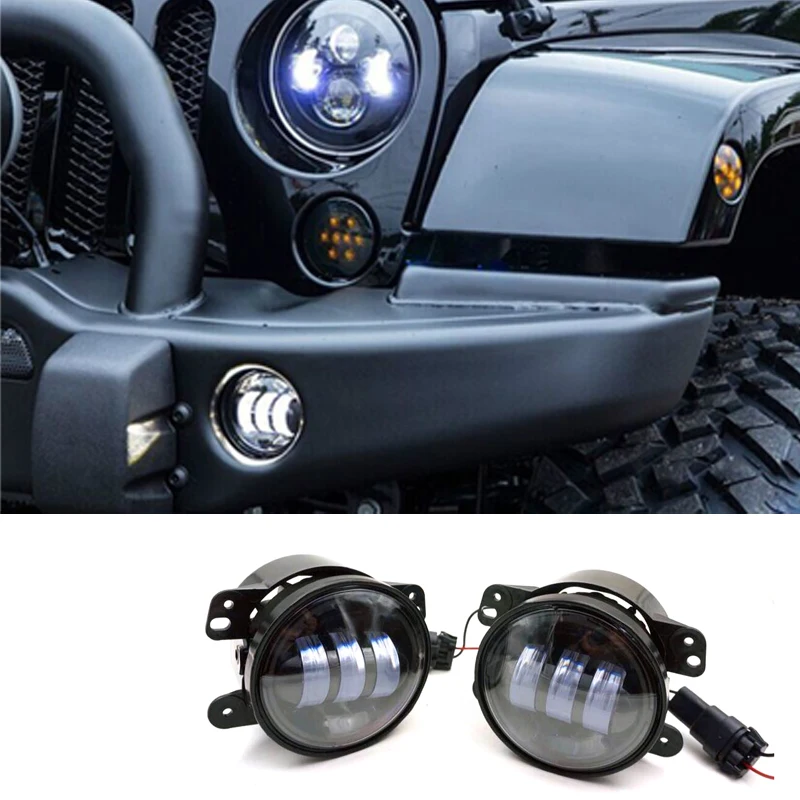 Lantsun J023 LED Fog Light Front Bumper Lamps 4-inch Aluminum Alloy Signal Lights for Jeep for Wrangler JK07-17,1-Pair
Lantsun J023 LED Fog Light Front Bumper Lamps 4-inch Aluminum Alloy Signal Lights for Jeep for Wrangler JK07-17,1-Pair