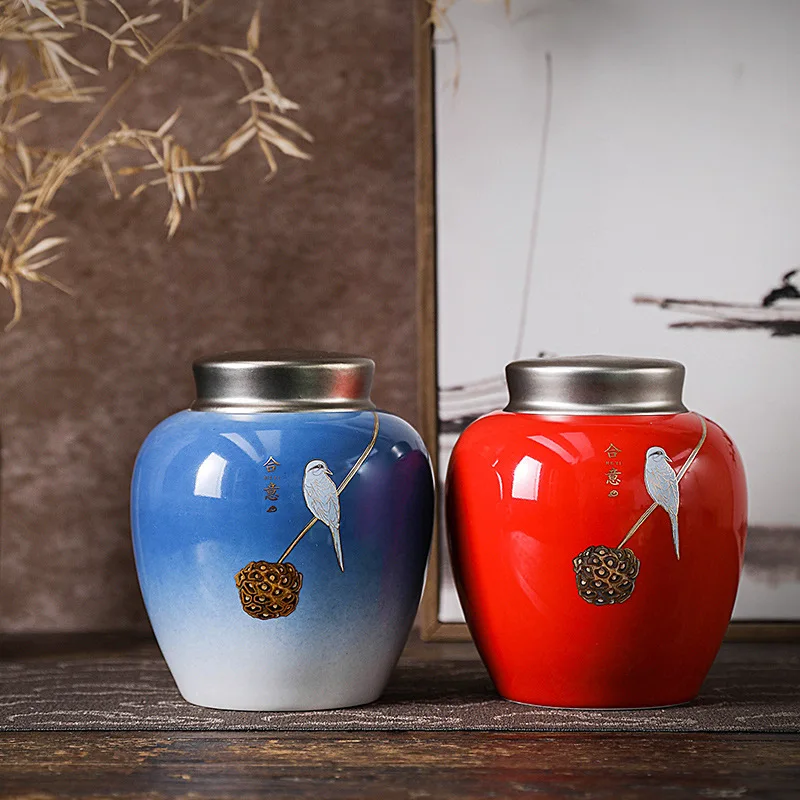 European-style Ceramic Tea Cans Multi-functional Beans Medicinal Storage Kitchen Food Containers
European-style Ceramic Tea Cans Multi-functional Beans Medicinal Storage Kitchen Food Containers