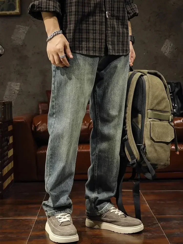 Trousers Male Cowboy Pants Light Blue Plus Big Size Men's Jeans Oversize Straight Wide Leg Y2k Streetwear Retro Classic Stacked
Trousers Male Cowboy Pants Light Blue Plus Big Size Men's Jeans Oversize Straight Wide Leg Y2k Streetwear Retro Classic Stacked