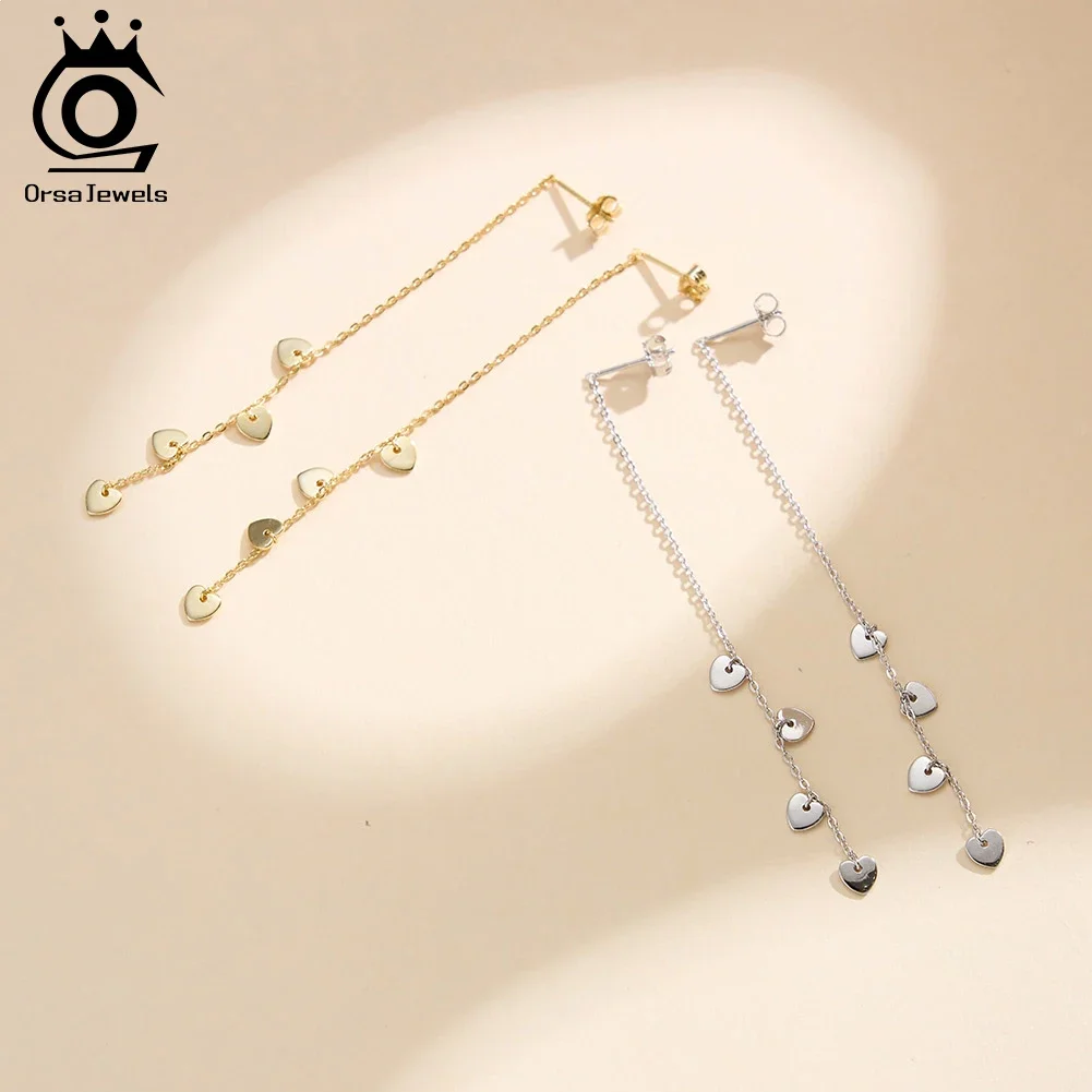 ORSA JEWELS Heart Love Tassel Dangle Earrings 925 Sterling Silver Fashion Party Fine Jewelry OL Wedding Accessories APE150
ORSA JEWELS Heart Love Tassel Dangle Earrings 925 Sterling Silver Fashion Party Fine Jewelry OL Wedding Accessories APE150