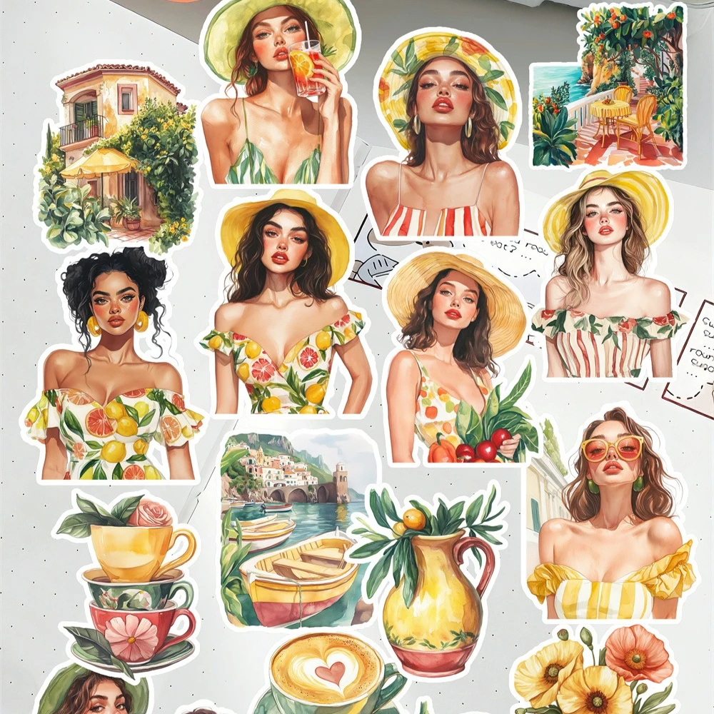 19Pcs/pack Watercolor Summer sunshine girl Stickers For Stationery Scrapbooking Diy Diary Album Cute Labe planner stickers
19Pcs/pack Watercolor Summer sunshine girl Stickers For Stationery Scrapbooking Diy Diary Album Cute Labe planner stickers
