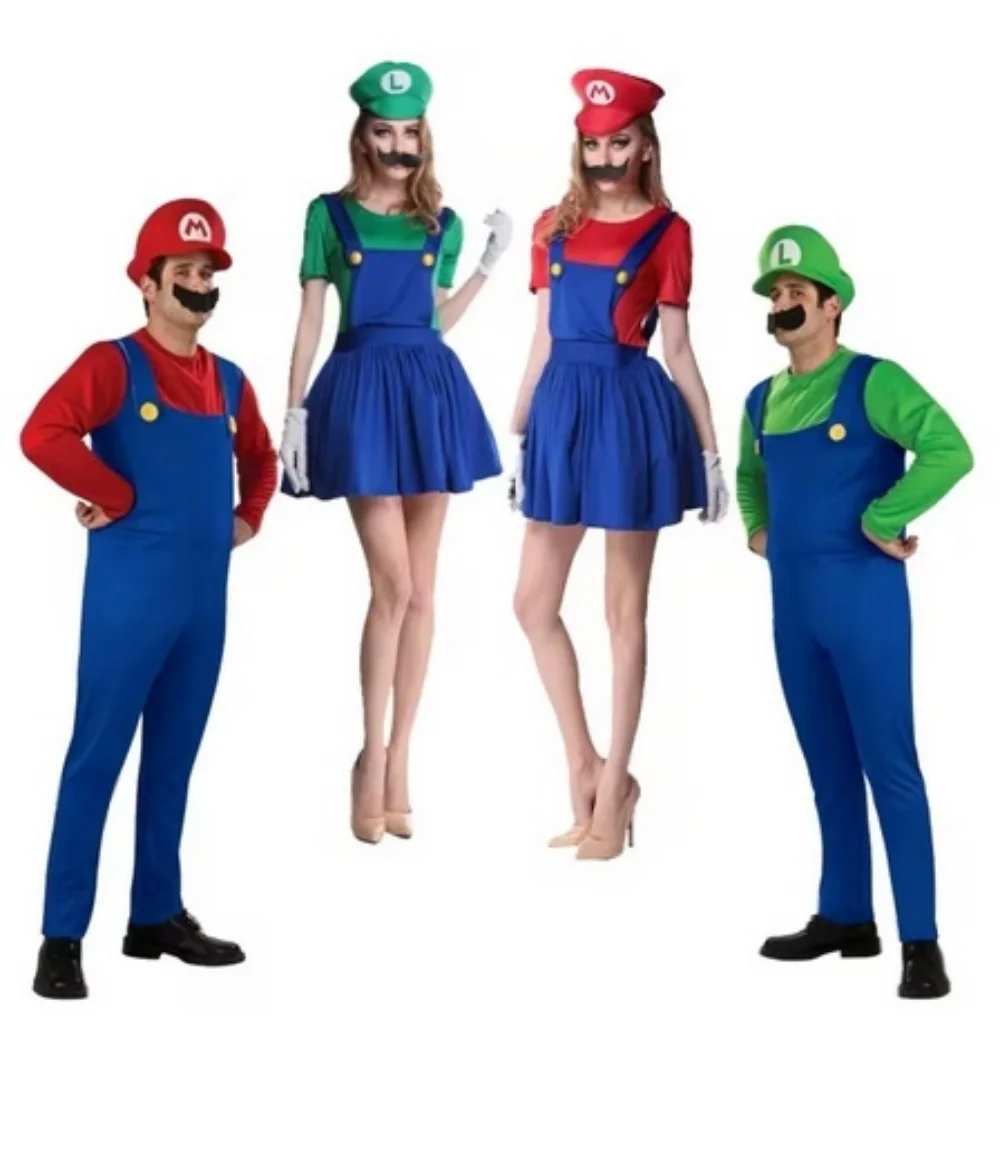 Anime Super Luigi Brothers Cosplay adultos hombres y mujeres niños niñas mono barba sombrero conjunto accesorios de disfraz de H
Anime Super Luigi Brothers Cosplay adultos hombres y mujeres niños niñas mono barba sombrero conjunto accesorios de disfraz de H