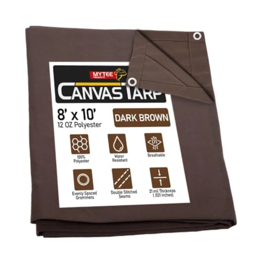 Canvas Tarp 12oz - Water Resistant and Breathable - Heavy Duty Tarps - Multipurpose Tarpaulin Cover for Camping Tent
Canvas Tarp 12oz - Water Resistant and Breathable - Heavy Duty Tarps - Multipurpose Tarpaulin Cover for Camping Tent