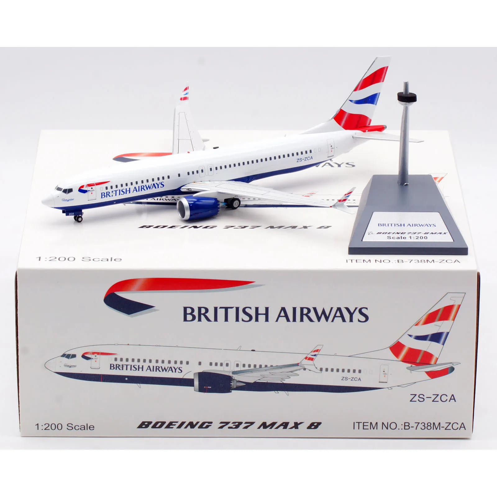 B-738M-ZCA Alloy Collectible Plane Gift B-Models 1:200 BRITISH AIRWAYS Boeing B737-8 MAX Diecast Aircraft Jet Model ZS-ZCA
B-738M-ZCA Alloy Collectible Plane Gift B-Models 1:200 BRITISH AIRWAYS Boeing B737-8 MAX Diecast Aircraft Jet Model ZS-ZCA