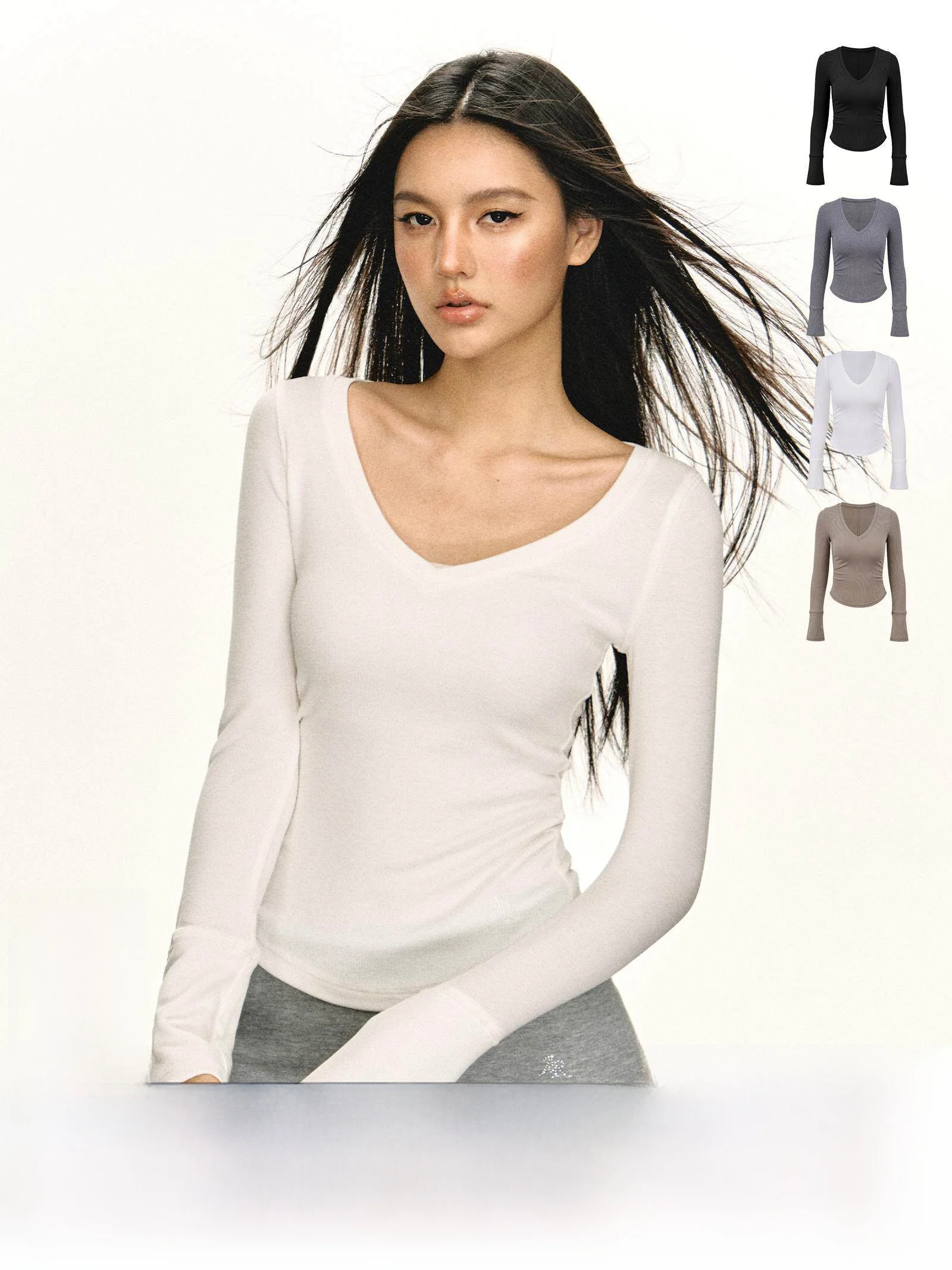 Женская облегающая футболка Ariseism в американском ретро-стиле с V-образным вырезом и длинным рукавом, однотонная, для осеннего уличного стиля
Женская облегающая футболка Ariseism в американском ретро-стиле с V-образным вырезом и длинным рукавом, однотонная, для осеннего уличного стиля