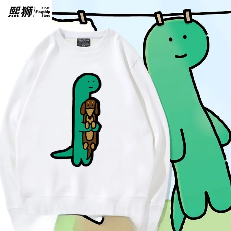 Adorable Cartoon een Dinosaur round Ne Sweatirt Casual Loose Long Sve ex Spring Autumn Top for Teens And Students
Adorable Cartoon een Dinosaur round Ne Sweatirt Casual Loose Long Sve ex Spring Autumn Top for Teens And Students