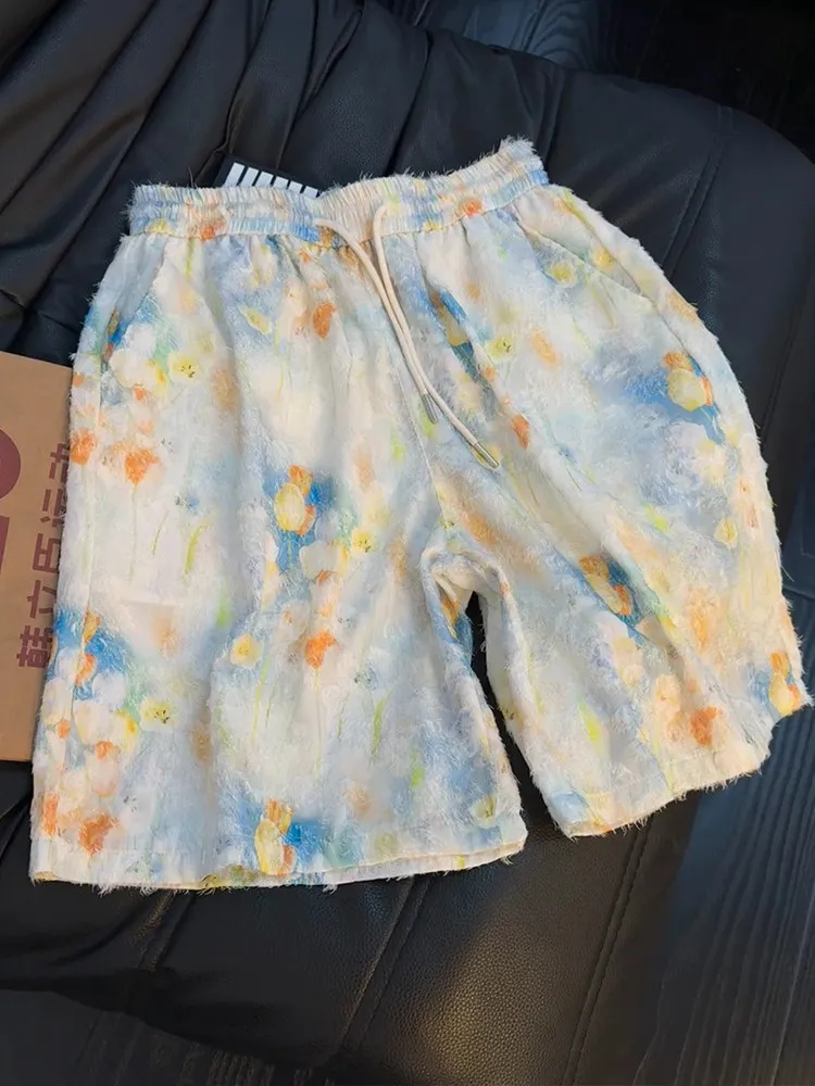Dopamine Threaded Ice Silk Men's Shorts Summer Texture Straight Leg Five-Quarter Length Hawaiian Vacation Beachwear
Dopamine Threaded Ice Silk Men's Shorts Summer Texture Straight Leg Five-Quarter Length Hawaiian Vacation Beachwear
