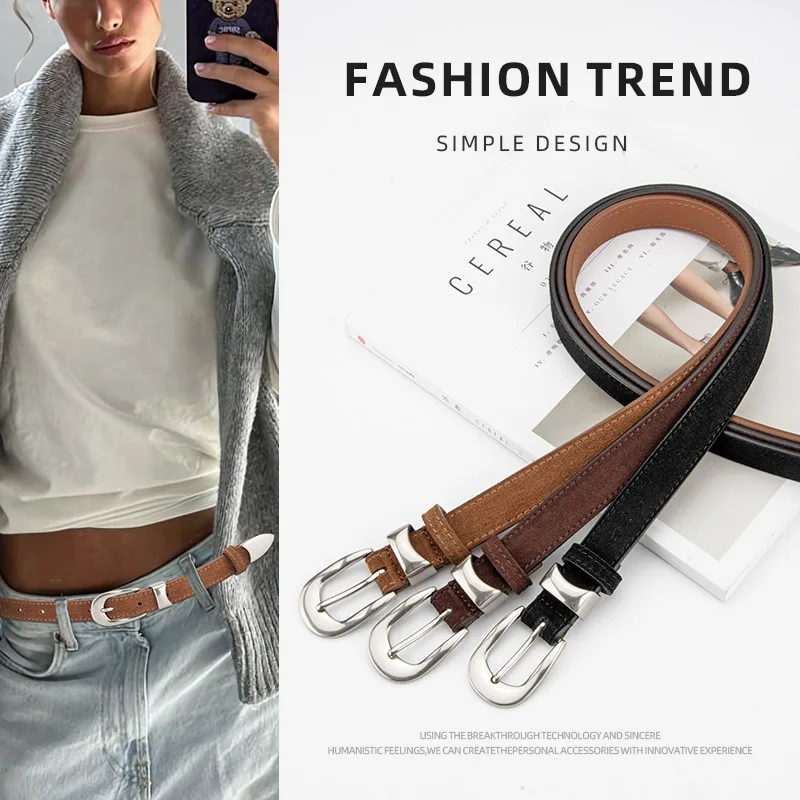 10 Colors Plain Cowhide Slim Belts Jeans Strap Vintage Suede Cow Leather Waist Belts for Women Luxury Designer Ceinture Homme
10 Colors Plain Cowhide Slim Belts Jeans Strap Vintage Suede Cow Leather Waist Belts for Women Luxury Designer Ceinture Homme