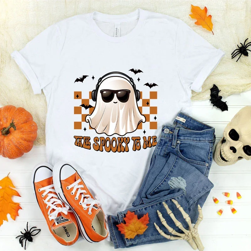 (Premium T-shirt)New Fashion O Neck Tops Halloween Boo Talk Spooky To Me Printing Shirt Short Sleeve T Shirt Casual Shirt tops
(Premium T-shirt)New Fashion O Neck Tops Halloween Boo Talk Spooky To Me Printing Shirt Short Sleeve T Shirt Casual Shirt tops