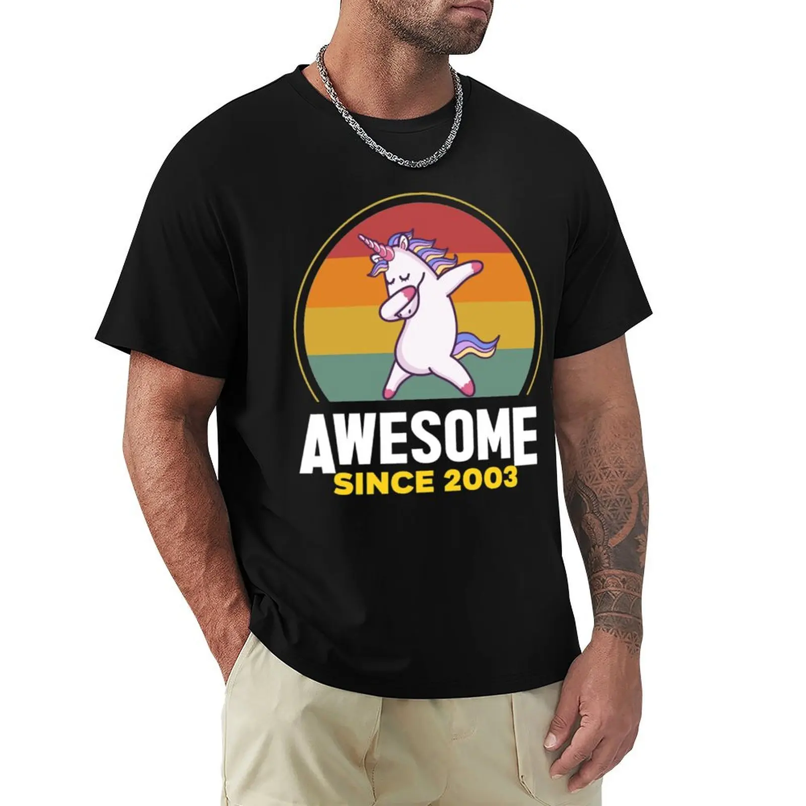 Awesome 2003 Unicorn Cute, Awesome Since 2003, Born In 2003 Birthday T-Shirt Basic Plain Short Sleeve Crew Neck Tee
Awesome 2003 Unicorn Cute, Awesome Since 2003, Born In 2003 Birthday T-Shirt Basic Plain Short Sleeve Crew Neck Tee