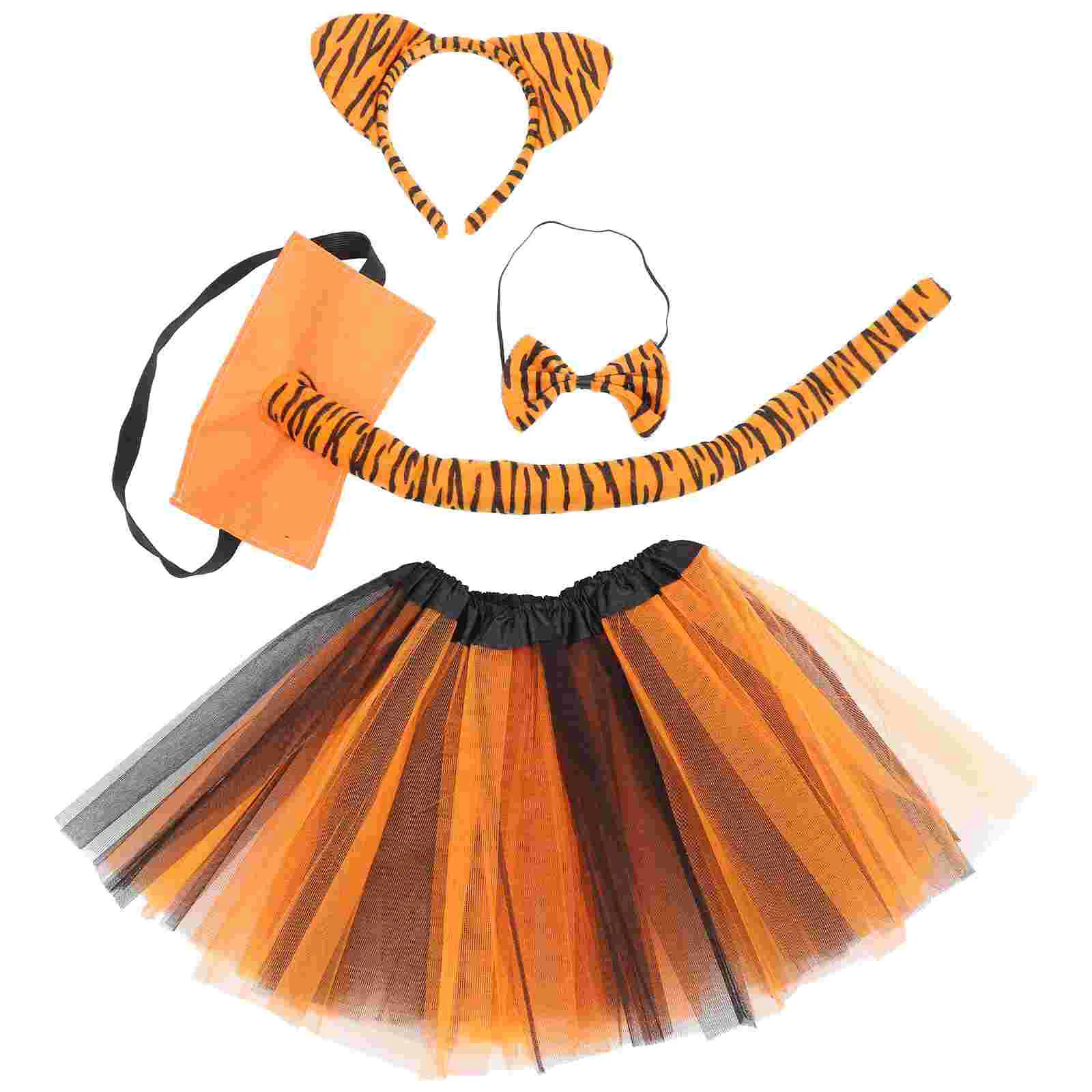 4Pcs Tiger Headband Costume Set Cartoon Tiger Ears Bow Tie Tail Skirt Kids Party Performance Halloween Cosplay Props Decorative
4Pcs Tiger Headband Costume Set Cartoon Tiger Ears Bow Tie Tail Skirt Kids Party Performance Halloween Cosplay Props Decorative