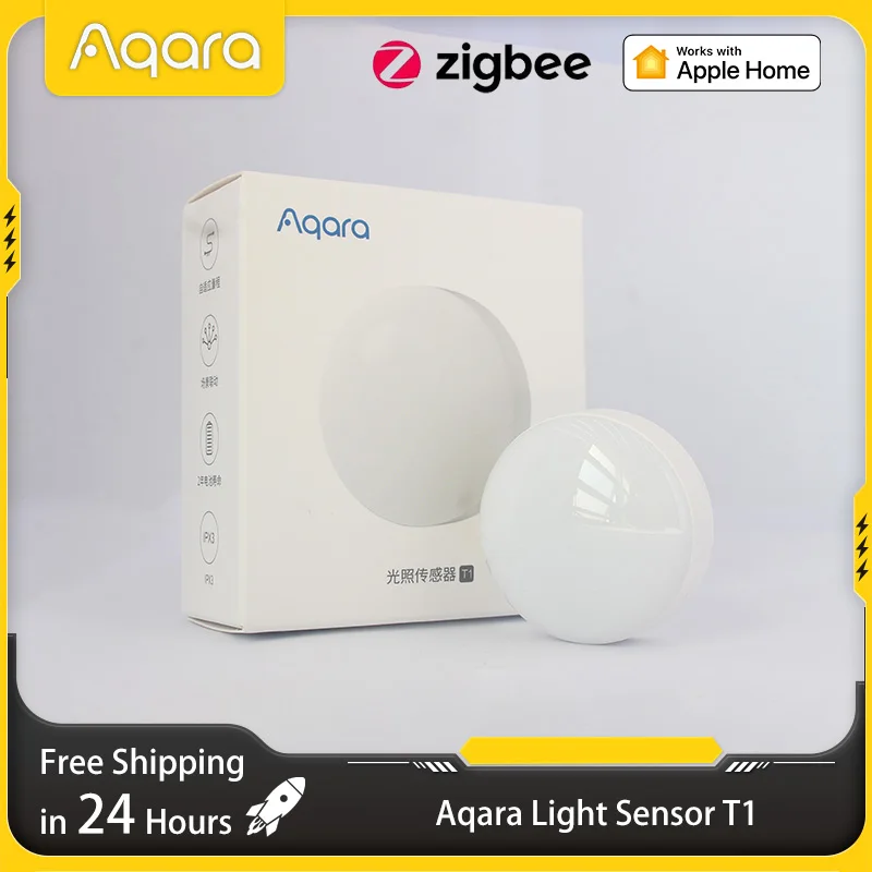 Датчик освещенности Aqara T1 Zigbee 3,0, датчик яркости, детектор света, умная индукционная смена света, управляемая Aqara Home Homekit
Датчик освещенности Aqara T1 Zigbee 3,0, датчик яркости, детектор света, умная индукционная смена света, управляемая Aqara Home Homekit