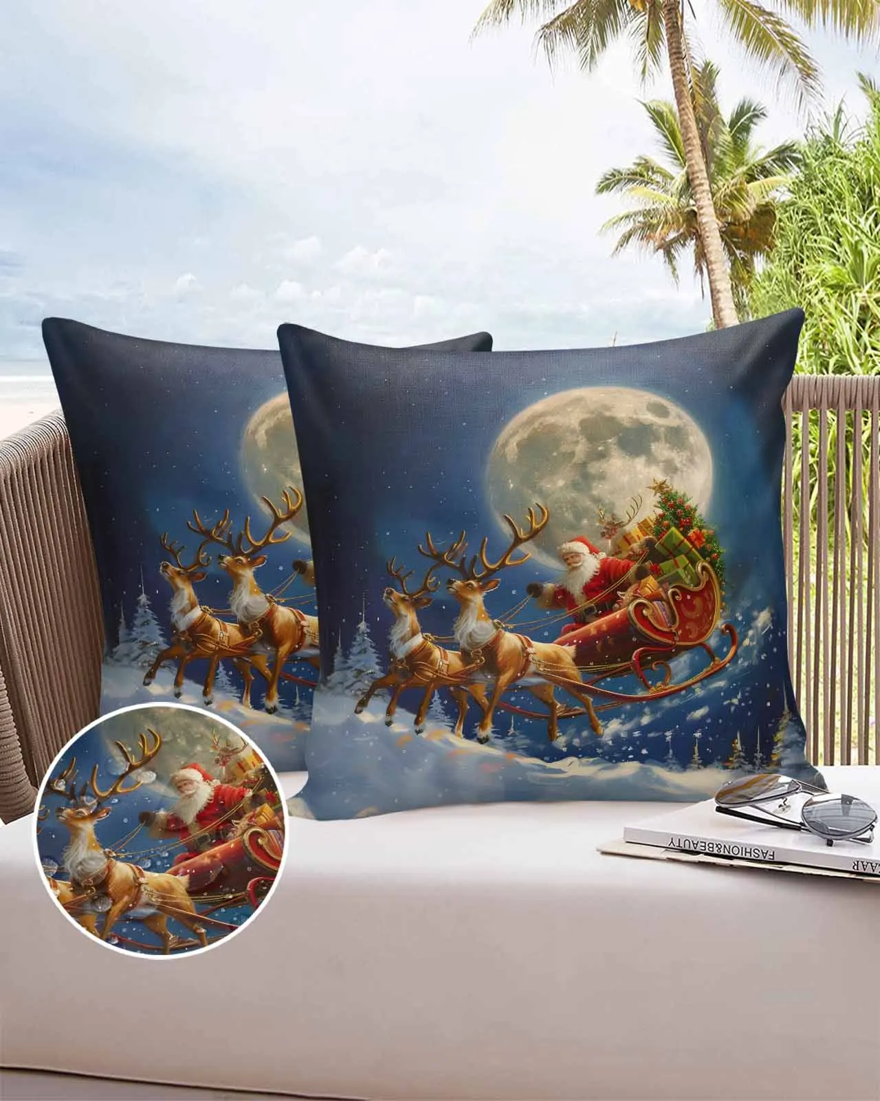 2/4PCS Christmas Santa Claus Elk Gift Moon Decorative Sofa Throw Pillow Cover Case Garden Patio Cushion Covers
2/4PCS Christmas Santa Claus Elk Gift Moon Decorative Sofa Throw Pillow Cover Case Garden Patio Cushion Covers