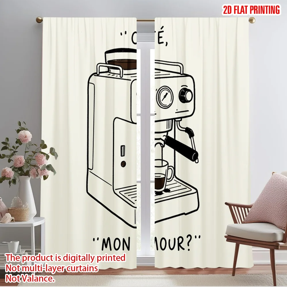 2pcs 2D flat printing Curtains Cafe Mon Amour Espresso Fabric Without Electricity Festive Wall Decor Use for Home Decor
2pcs 2D flat printing Curtains Cafe Mon Amour Espresso Fabric Without Electricity Festive Wall Decor Use for Home Decor