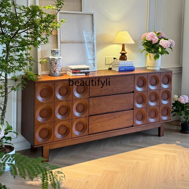 French antique solid wood multi-functional side cabinet household retro living room storage cabinet wall locker
French antique solid wood multi-functional side cabinet household retro living room storage cabinet wall locker