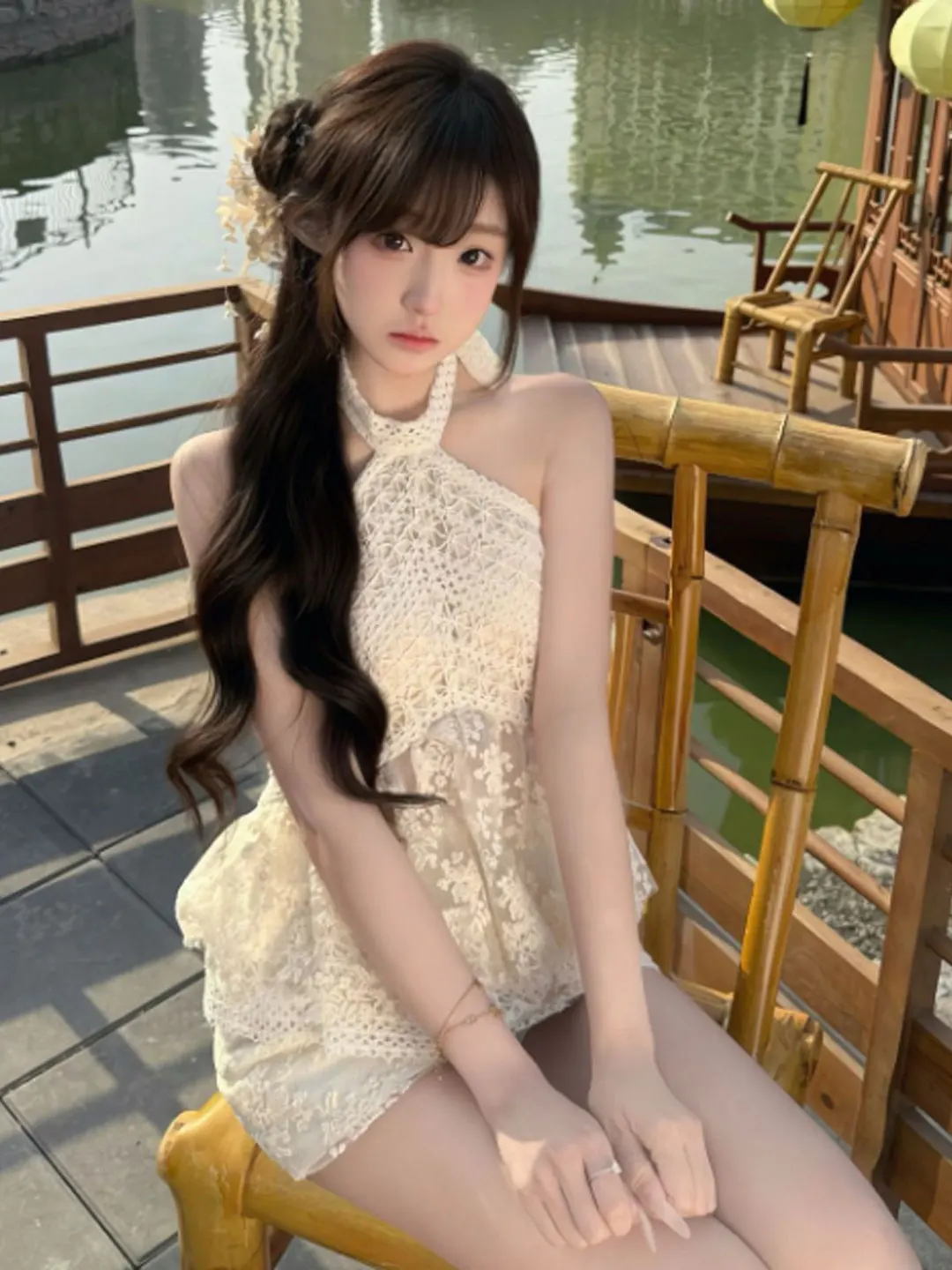 Elegant Pure Desire Style Two-Piece Set Neck Hanging Top Short Skirt Summer Fashion Ensemble Comfortable Breathable Cotton
Elegant Pure Desire Style Two-Piece Set Neck Hanging Top Short Skirt Summer Fashion Ensemble Comfortable Breathable Cotton
