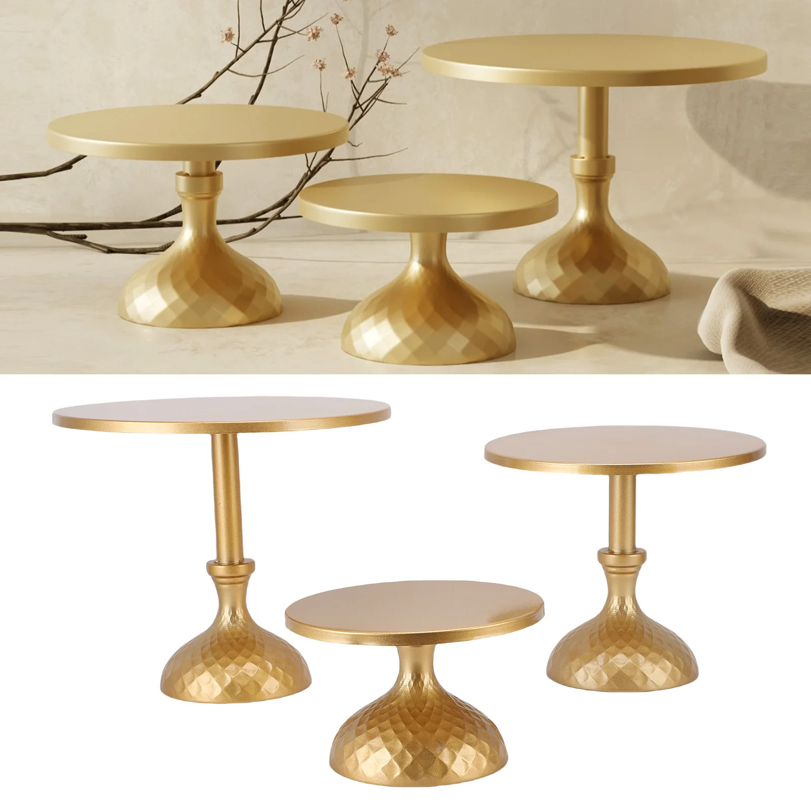 3PCS Cake Stand Iron Round Footed Cake Holder Dessert Table Display Set for Parties Weddings Celebrations Cake Serving Platter
3PCS Cake Stand Iron Round Footed Cake Holder Dessert Table Display Set for Parties Weddings Celebrations Cake Serving Platter