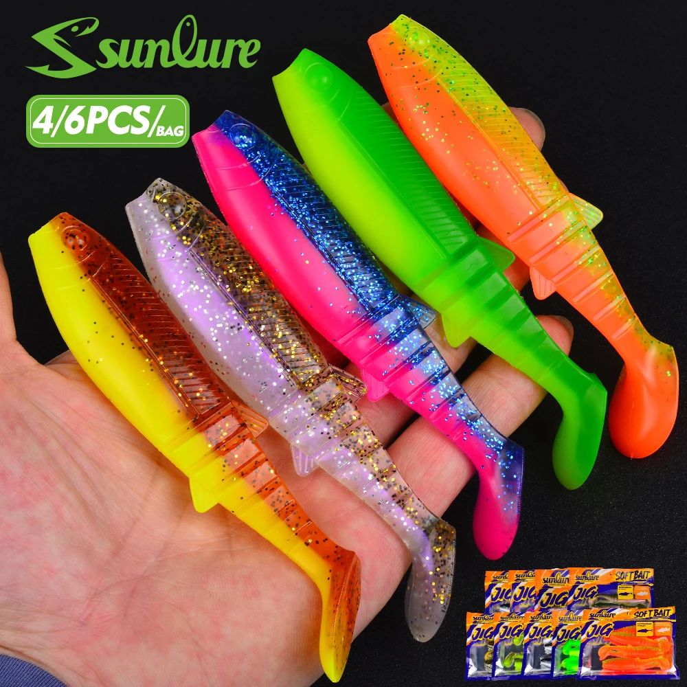 Sunlure 4/6pcs T-Tail Swimbait Silicone Soft Worm Bait 12cm 8.2cm Artificial Lure Wobbler For Sea or Freshwater Fishing Tackle
Sunlure 4/6pcs T-Tail Swimbait Silicone Soft Worm Bait 12cm 8.2cm Artificial Lure Wobbler For Sea or Freshwater Fishing Tackle