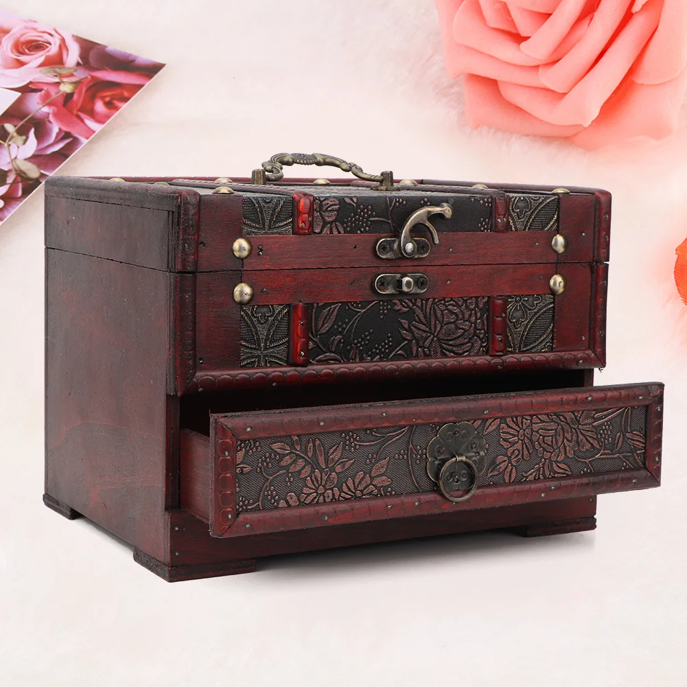 Wooden Jewelry Box Vintage Wooden Jewelry Box Case Holder Necklace Earrings Storage Box Organizer with Mirror
Wooden Jewelry Box Vintage Wooden Jewelry Box Case Holder Necklace Earrings Storage Box Organizer with Mirror