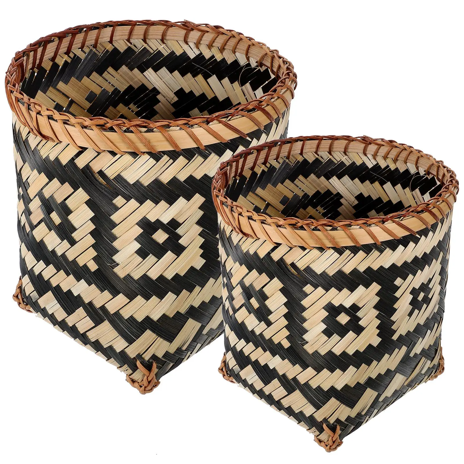 2 Pcs Bamboo Trash Can Large Woven Basket Office Bathroom Waste Paper Holder Storage Organizer Tool Retro
2 Pcs Bamboo Trash Can Large Woven Basket Office Bathroom Waste Paper Holder Storage Organizer Tool Retro
