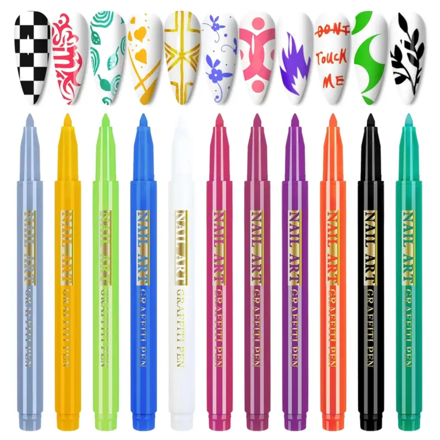 3D Manicure Coloring Pen - 12 Vibrant Colors Nail Art Paint Pen for DIY Decoration Design - Precision Nail Dotting Pen for Manic
3D Manicure Coloring Pen - 12 Vibrant Colors Nail Art Paint Pen for DIY Decoration Design - Precision Nail Dotting Pen for Manic