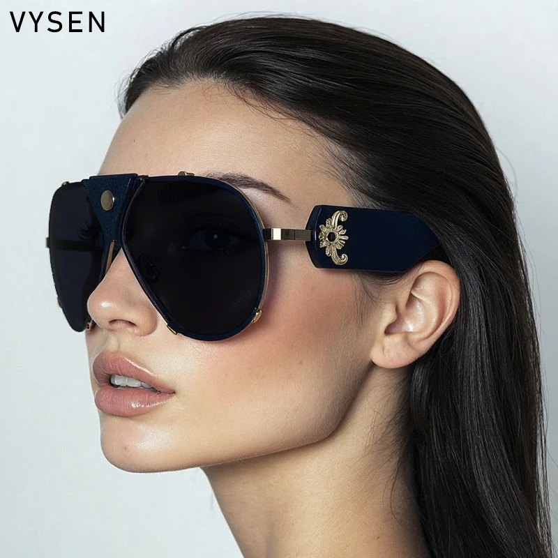 Oversized Oval Pilot Steampunk Women's Sunglasses Luxury Brand Leather WindProof Sun Glasses Shield Goggle Vintage Eyewear Shade
Oversized Oval Pilot Steampunk Women's Sunglasses Luxury Brand Leather WindProof Sun Glasses Shield Goggle Vintage Eyewear Shade