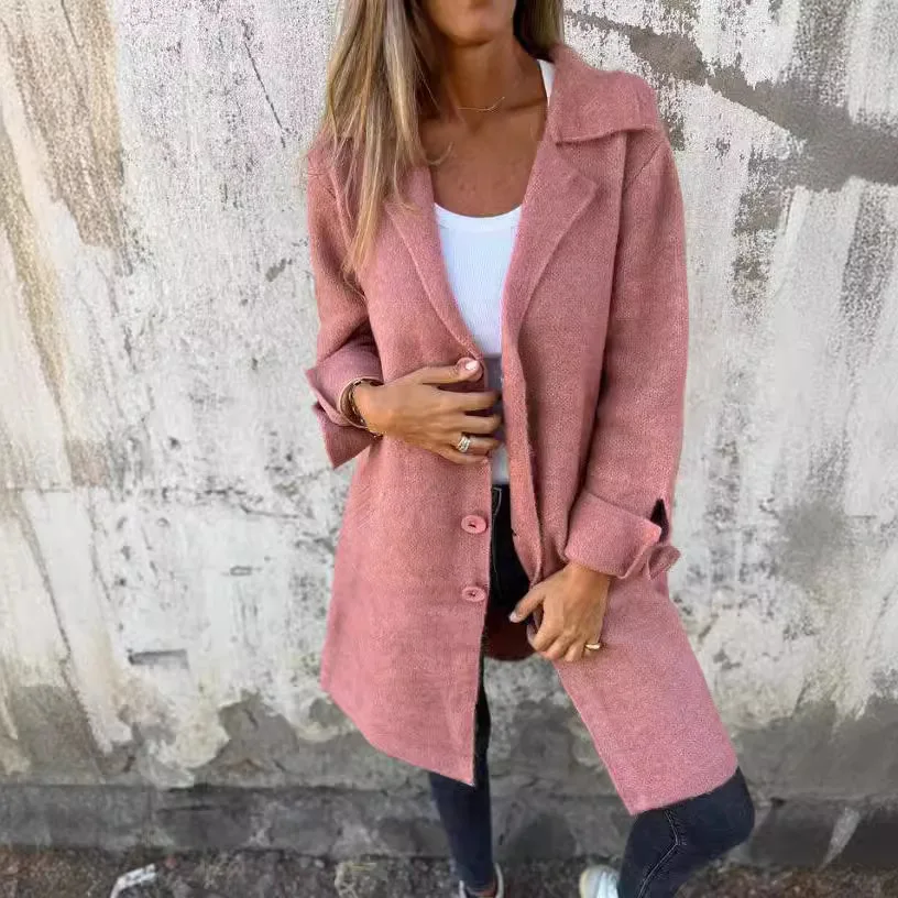 2024 Autumn and Winter New Women's Solid Color Lapel Tie Pocket Cardigan Single Breasted Mid-length Coat Пальто Женское
2024 Autumn and Winter New Women's Solid Color Lapel Tie Pocket Cardigan Single Breasted Mid-length Coat Пальто Женское