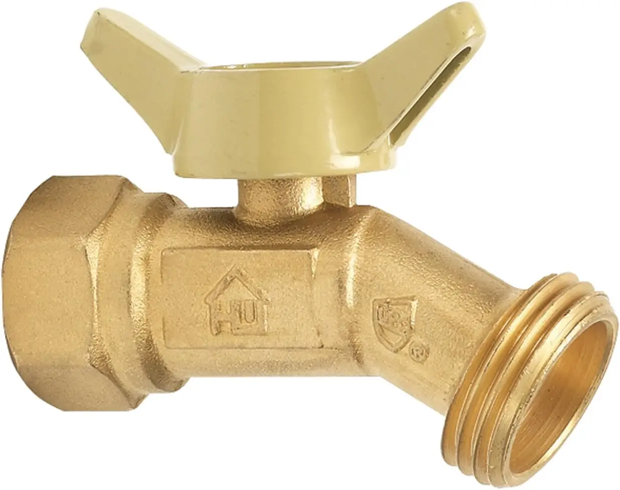 3/4-Inch Brass Hose Bibb with 1/4-Turn, No-Kink Design, Female Thread, Pack of 1
3/4-Inch Brass Hose Bibb with 1/4-Turn, No-Kink Design, Female Thread, Pack of 1