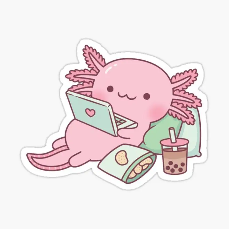 Стикер для ноутбука с милым охлаждением Axolotl, украшение для спальни, автомобиля, модный чемодан для общественных мест с мультяшным рисунком
Стикер для ноутбука с милым охлаждением Axolotl, украшение для спальни, автомобиля, модный чемодан для общественных мест с мультяшным рисунком