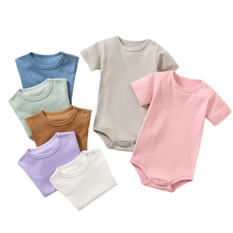 Baby Romper Boys Girls Clothes 100%Cotton Summer Short Sleeves Solid Colour Bodysuits Newborn Baby Clothing 0–24 Months
Baby Romper Boys Girls Clothes 100%Cotton Summer Short Sleeves Solid Colour Bodysuits Newborn Baby Clothing 0–24 Months