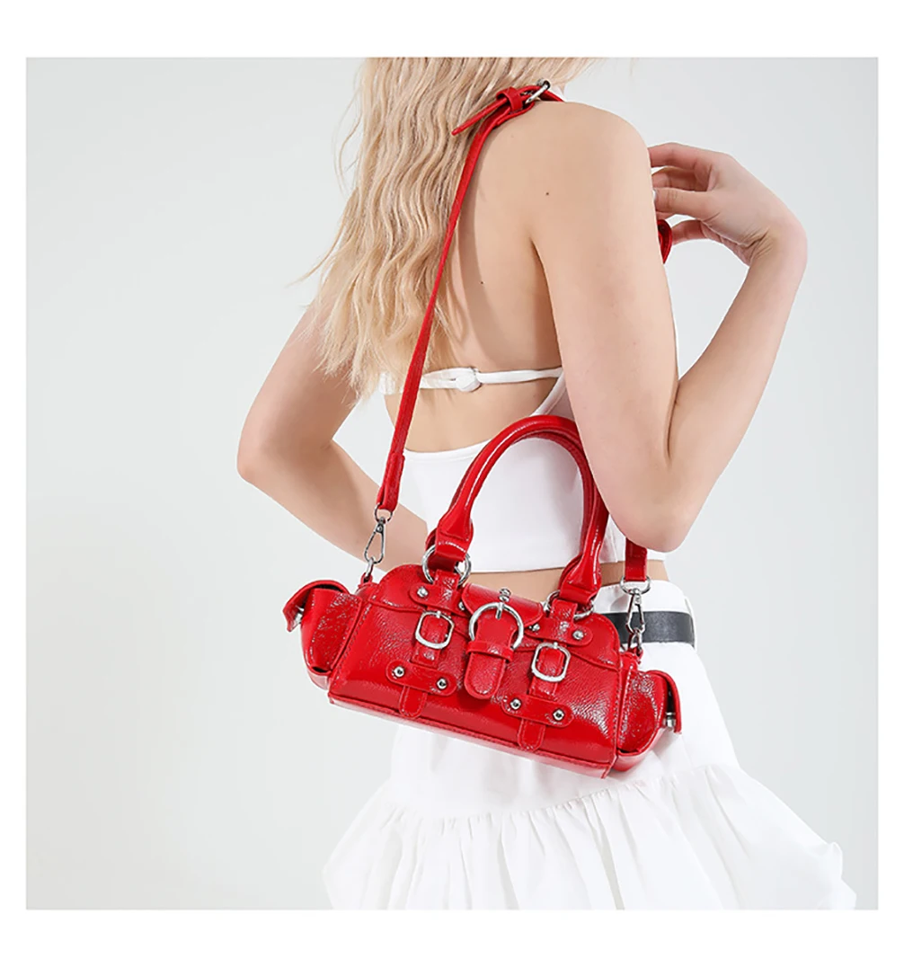 Moto & Biker Women Cross Body Bag Fashion Cool Rivet Summer Handbag For Female Korean Solid Color PU Shoulder Bags
Moto & Biker Women Cross Body Bag Fashion Cool Rivet Summer Handbag For Female Korean Solid Color PU Shoulder Bags