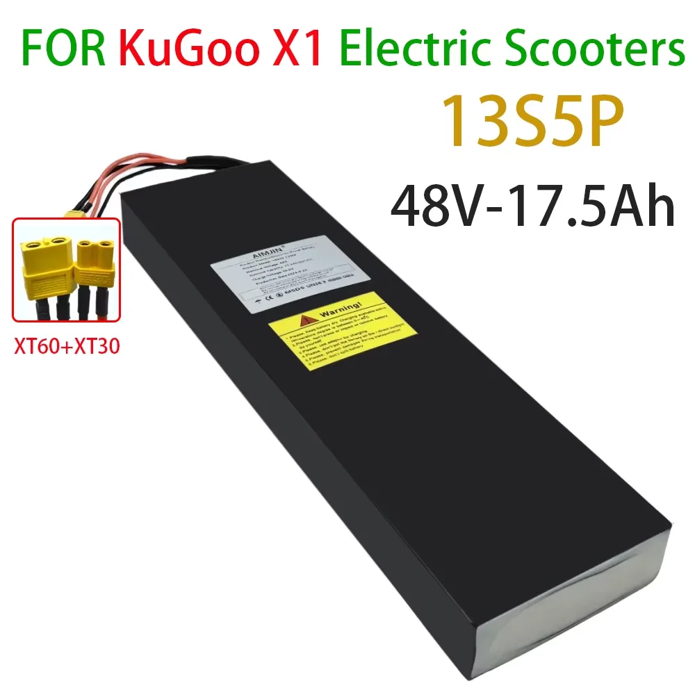 100% New 48V 17500mAh Lithium Battery Pack for Kugoo X1/X1 Plus Original Electric Scooter Battery 17.5Ah with BMS
100% New 48V 17500mAh Lithium Battery Pack for Kugoo X1/X1 Plus Original Electric Scooter Battery 17.5Ah with BMS