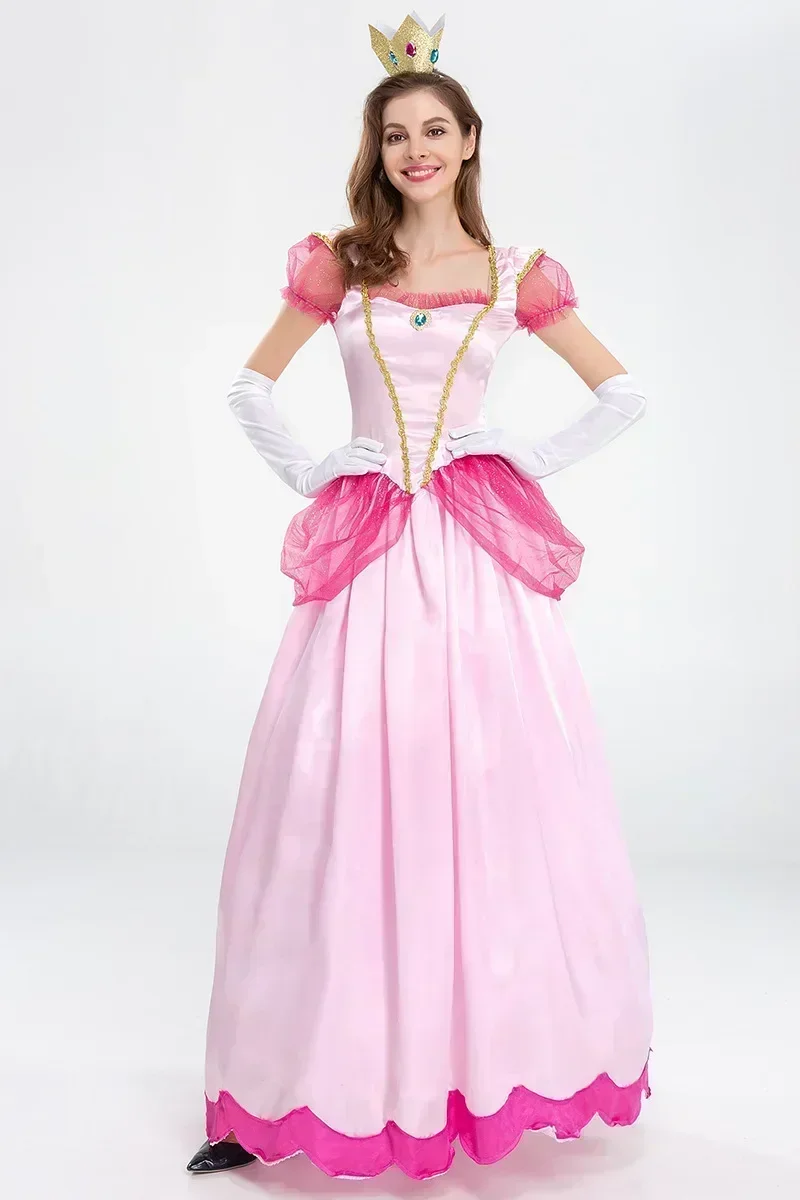 Halloween Princess Peach Costume Women Cosplay Party Halloween Masquerade Dress Up Clothing for Women Pink Fancy Dress
Halloween Princess Peach Costume Women Cosplay Party Halloween Masquerade Dress Up Clothing for Women Pink Fancy Dress