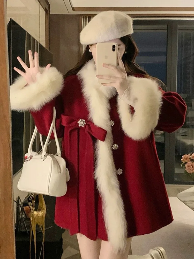 Thiened Woolen Coat Women's Autumn Winter Faion Small Fraance Sle Korean Sle Cotton Sandwiched Coat Large Size
Thiened Woolen Coat Women's Autumn Winter Faion Small Fraance Sle Korean Sle Cotton Sandwiched Coat Large Size