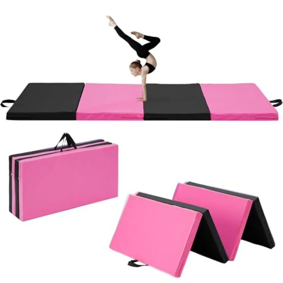 Home workout yoga MMA core training Pilates: 6'x3'x2'' portable 4-fold tumbling mat with PU leather surface black thick cushion
Home workout yoga MMA core training Pilates: 6'x3'x2'' portable 4-fold tumbling mat with PU leather surface black thick cushion