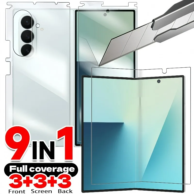 Полное покрытие для Samsung Galaxy Z Fold 7, гидрогелевая пленка, внутренняя задняя боковая защитная пленка для экрана HD, прозрачная мягкая пленка из ТПУ для Z Fold7
Полное покрытие для Samsung Galaxy Z Fold 7, гидрогелевая пленка, внутренняя задняя боковая защитная пленка для экрана HD, прозрачная мягкая пленка из ТПУ для Z Fold7