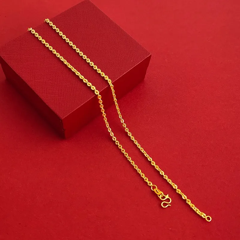 Fashion AU999 necklace women's fashion versatile collarbone chain, plain chain, no pendant necklace Birthday gift for girlfriend
Fashion AU999 necklace women's fashion versatile collarbone chain, plain chain, no pendant necklace Birthday gift for girlfriend