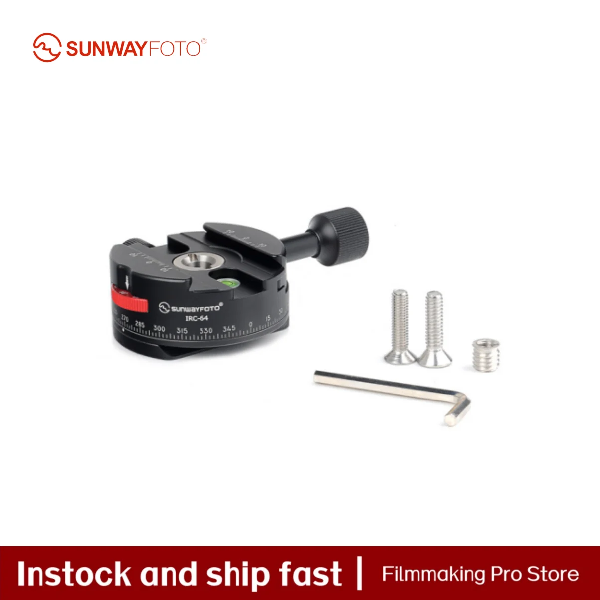 SUNWAYFOTO Tripod Head Panoramic Indexing Rotator Quick Release Clamp with 4, 8, 12, 24 Detent Click Stops Arca
SUNWAYFOTO Tripod Head Panoramic Indexing Rotator Quick Release Clamp with 4, 8, 12, 24 Detent Click Stops Arca