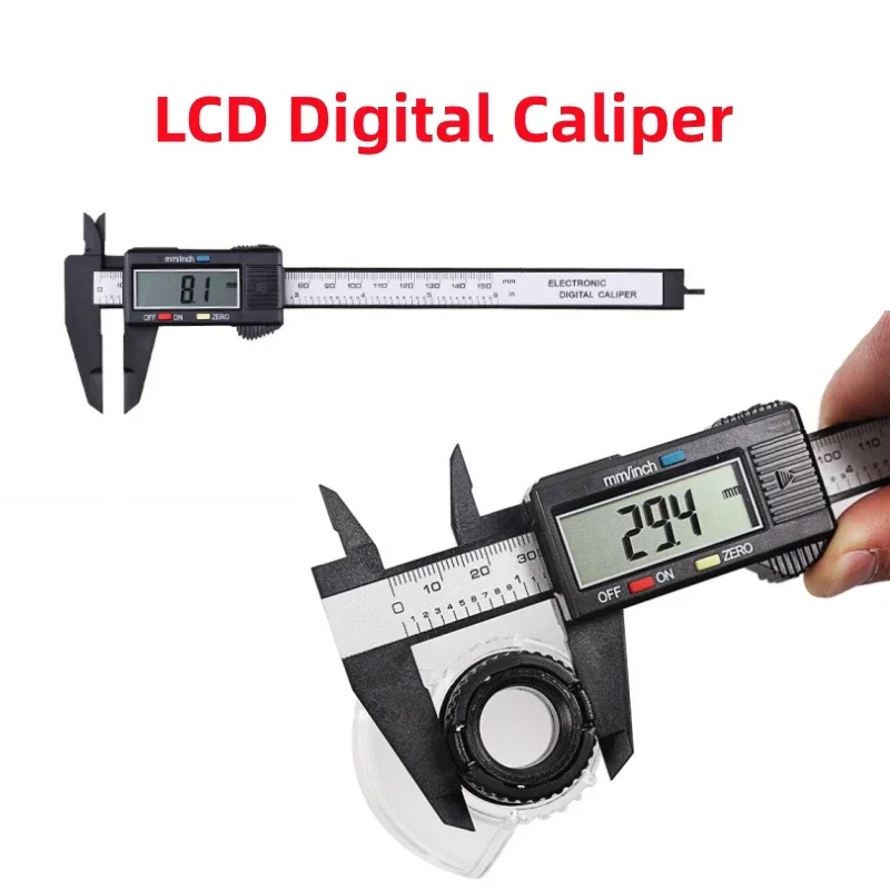 150mm Electronic Digital Caliper Carbon Fiber Dial Vernier Caliper Gauge Micrometer Measuring Tool Digital Ruler Caliper tool
150mm Electronic Digital Caliper Carbon Fiber Dial Vernier Caliper Gauge Micrometer Measuring Tool Digital Ruler Caliper tool