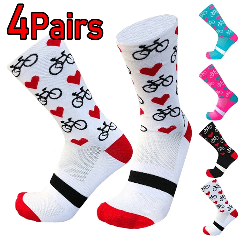 4 Pairs Heart Socks Cycling Socks Men Women Bicycle Pattern Breathable Mesh Outdoor Sports Running Socks Bike Compression Sock
4 Pairs Heart Socks Cycling Socks Men Women Bicycle Pattern Breathable Mesh Outdoor Sports Running Socks Bike Compression Sock