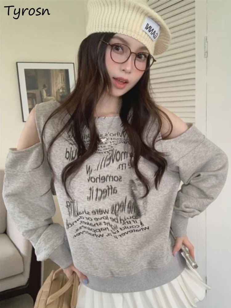 Sweatshirts Women Y2k Vintage Print Tender Off Shoulder Casual American Style Loose Lazy All-match Streetwear Chic Autumn
Sweatshirts Women Y2k Vintage Print Tender Off Shoulder Casual American Style Loose Lazy All-match Streetwear Chic Autumn