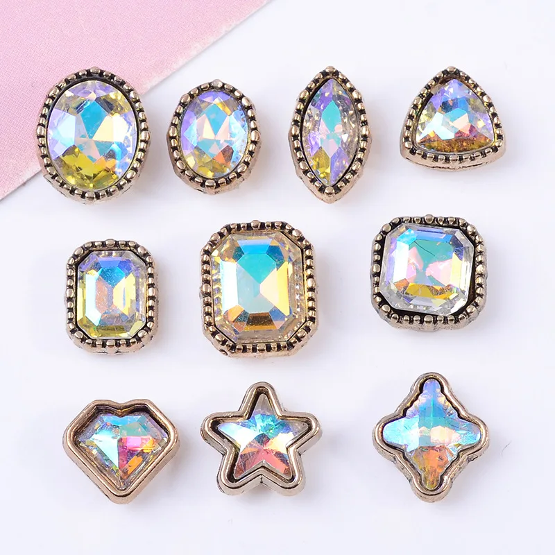 100Pcs set direct supply DIY star round octagonal manicure handmade material super flash Internet celebrity color crystal alloy
100Pcs set direct supply DIY star round octagonal manicure handmade material super flash Internet celebrity color crystal alloy
