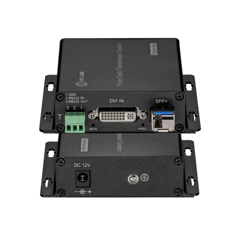 DVI Video Over Fiber Optic Converters Kit with RS232/RS485 Data, Single Link, 2pcs SFP Module
DVI Video Over Fiber Optic Converters Kit with RS232/RS485 Data, Single Link, 2pcs SFP Module