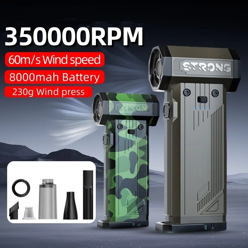 Electric Air Turbo Fan Portable Turbo Jet Fan 350000RPM Handheld Brushless Motor Dust Fan Cordless Dust Remover Snow Blower Tool
Electric Air Turbo Fan Portable Turbo Jet Fan 350000RPM Handheld Brushless Motor Dust Fan Cordless Dust Remover Snow Blower Tool