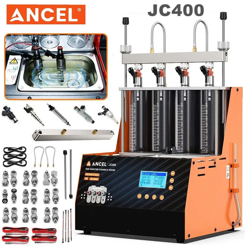 ANCEL JC400 Ultrasonic Fuel Injectors Cleaner Tester GDI Injectors Machine Kit 4 Cylinder Car Fuel Injector Cleaner Machine Tool
ANCEL JC400 Ultrasonic Fuel Injectors Cleaner Tester GDI Injectors Machine Kit 4 Cylinder Car Fuel Injector Cleaner Machine Tool