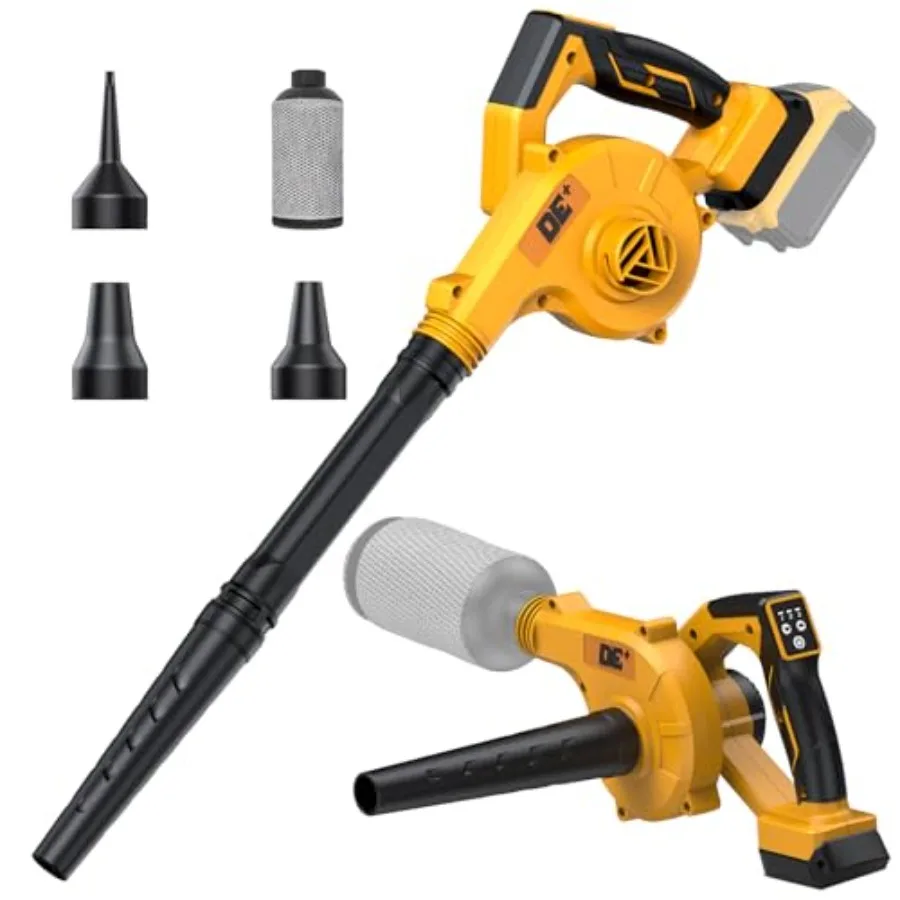 Electric Leaf Blower Cordless for Dewalt 20V Max Battery 4 in 1 Blower/Vacuum/Inflator/Deflator 3 Speed Modes 190 MPH 3 Nozzles
Electric Leaf Blower Cordless for Dewalt 20V Max Battery 4 in 1 Blower/Vacuum/Inflator/Deflator 3 Speed Modes 190 MPH 3 Nozzles