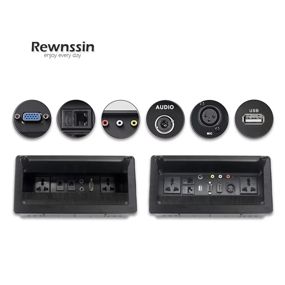 Многофункциональная скрытая розетка XLR VGA HDMI из алюминиевого сплава с пылезащитной крышкой, кабельный короб, расширяемая настольная розетка 250В
Многофункциональная скрытая розетка XLR VGA HDMI из алюминиевого сплава с пылезащитной крышкой, кабельный короб, расширяемая настольная розетка 250В